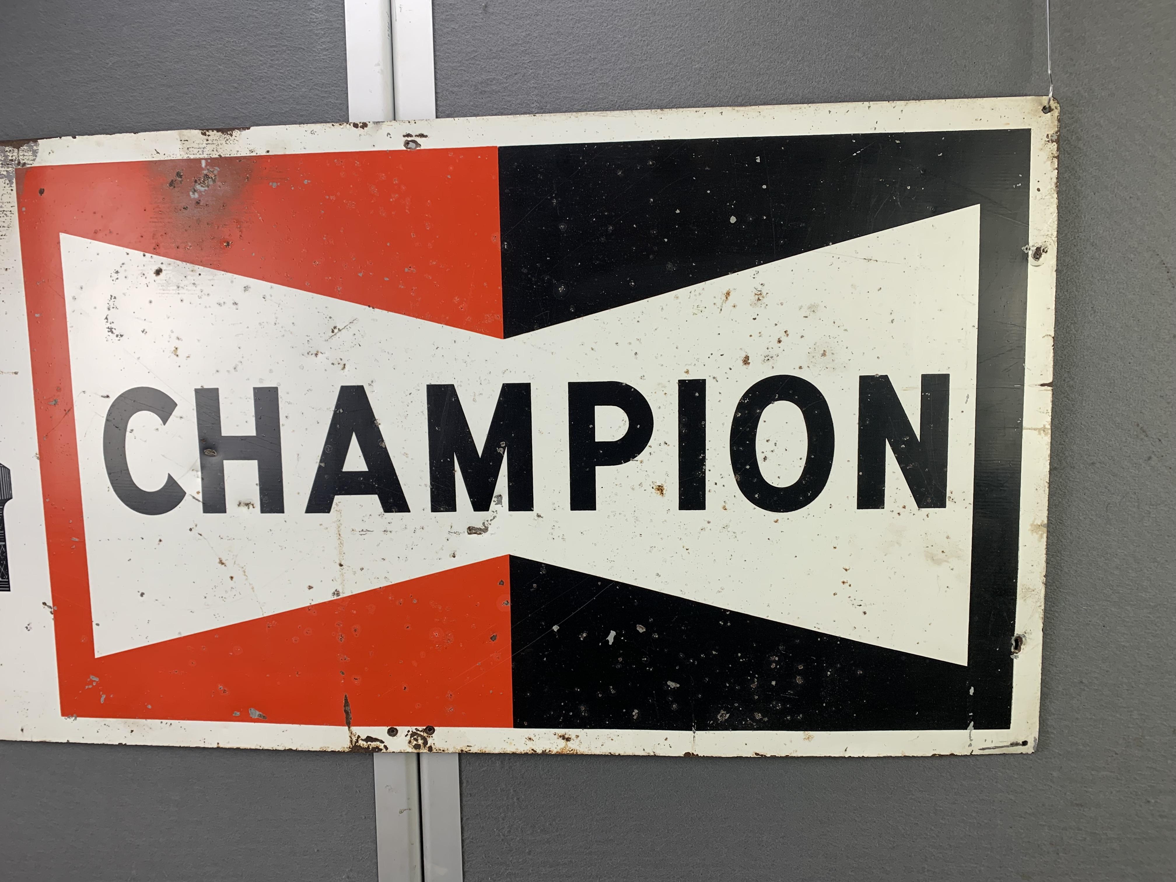 Champion tin adverising sign 100 x 50 cm - 24-001 - Citroworld