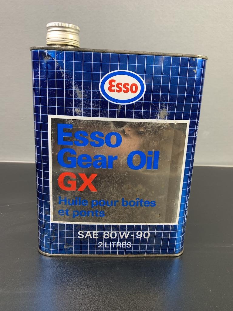 Bih23-017  Esso 2 liter oilcan, Esso Gear Oil GX 80W-90