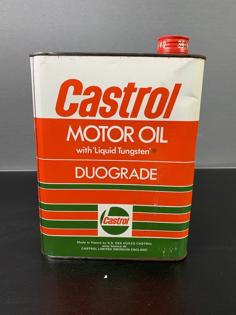 Bih23-012  Castrol 2 liter olieblik, Castrol Duograde Motor Oil