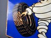 24-048  XXL Michelin emaille reclamebord met Bibendum 111 x 96 cm