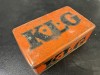 24-053  KLG Bougiebox oranje 18.5 x 11 x 7 cm