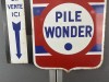 24-062  Pile Wonder Original altes Emaille-Plakat