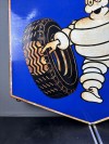 24-048  XXL Michelin emaille reclamebord met Bibendum 111 x 96 cm