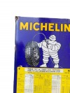 Emaille-23-006  Enamel advertising sign Michelin tyre pressure chart 1969-1979