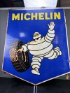 24-048  XXL Michelin emaille reclamebord met Bibendum 111 x 96 cm