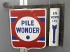 24-062  Pile Wonder Original altes Emaille-Plakat