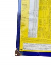 Emaille-23-006  Enamel advertising sign Michelin tyre pressure chart 1969-1979