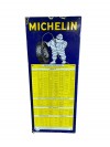 23-056  Enamel advertising sign Michelin tire pressure chart for trucks 1968